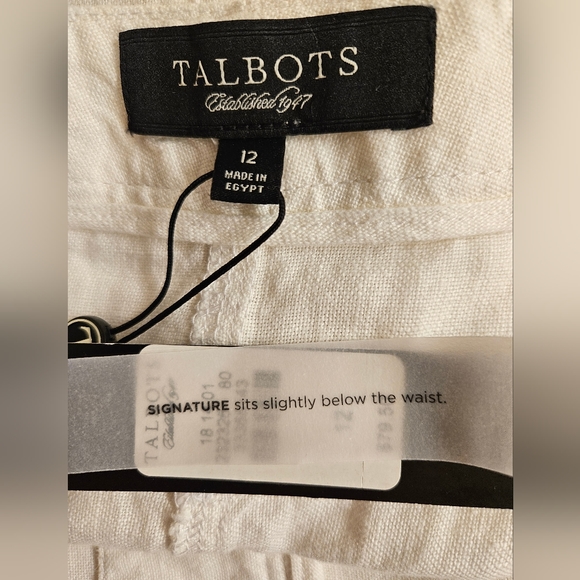 NWT - Talbots Linen White Midi Skirt - Size 12 - Picture 6 of 7